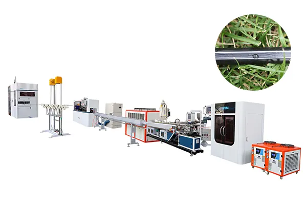 Ligne d’extrusion de tuyau d'irrigation goutte-à-goutte avec goutteur en continu